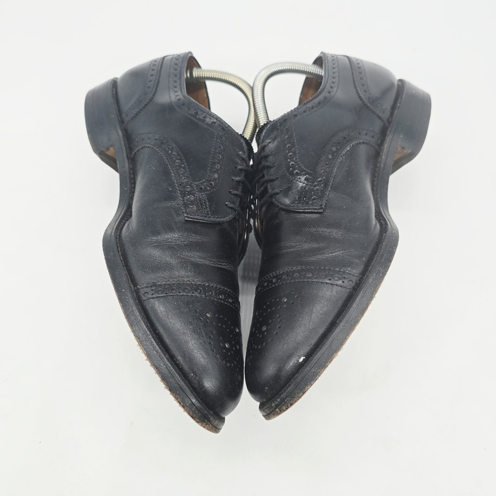Allen Edmonds Sanford Mens Size 9 D Black Leather Cap Toe Oxford Dress Shoes - Picture 4 of 8